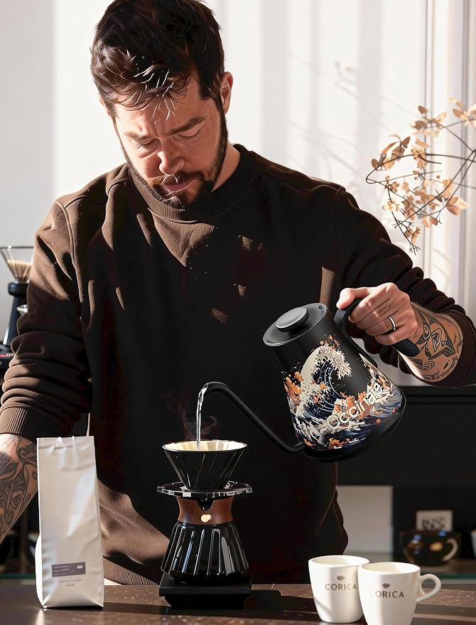 Cocinare Gooseneck Electric Kettle, ±0.5°F Precise Temperature Control - Image 2