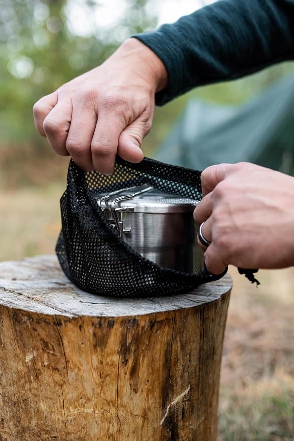 Stansport Stainless Steel Camping Cookware Set – Durable Nesting Mess Kit - Image 6