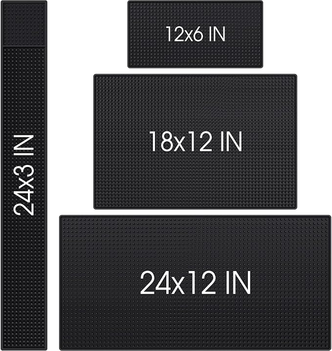 Jingmore 4 Pcs Thick Rubber Bar Mats by Jingmore
