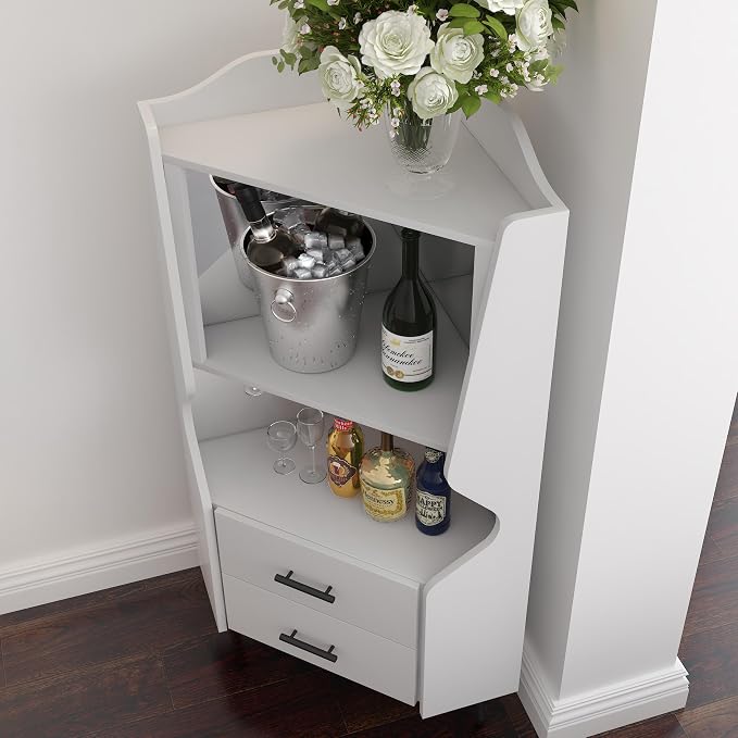 19" Wooden Corner Bar Cabinet - Image 6