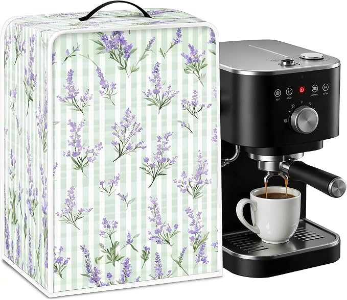 BVBOX Coffee Maker Cover, Durable Dustproof Lightweight Polyester Cotton Blend by BVBOX