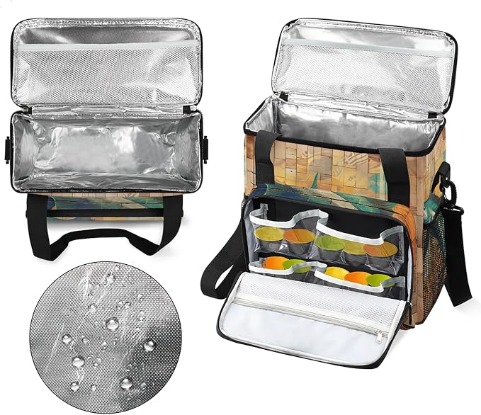 Funny Swordfish Coffee Maker Carring Bag, Large Insulated Storage Organizer - Image 3