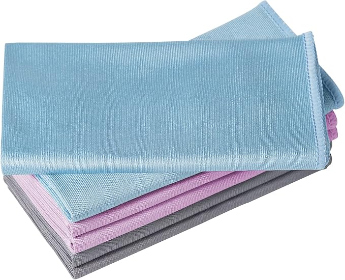 Puomue 6 Pack Microfiber Glass Cleaning Cloth, 16 Inch X 16 Inch, Lint Free by Puomue