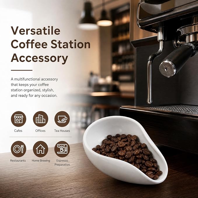 BRBASAP Coffee Bean Dosing Cup Ceramic Espresso Measuring Tray Coffee Dosing - Image 5