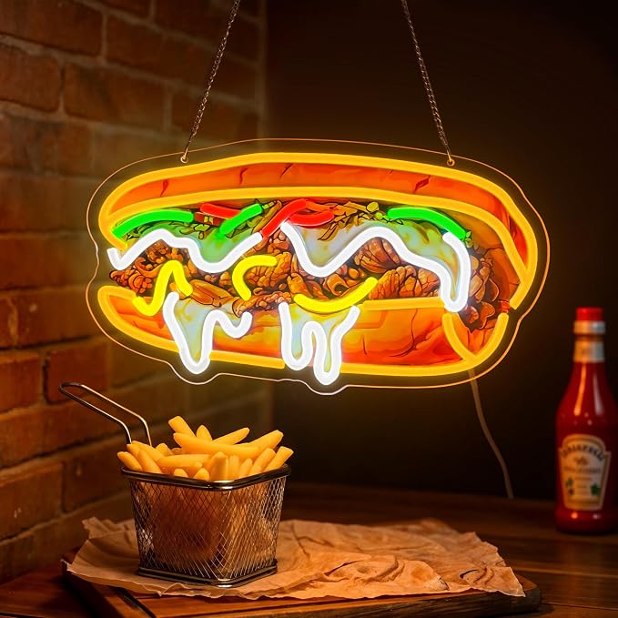 Philly Cheesesteak Neon Sign, Philadelphia Cheesesteak Neon Signs by Unknown