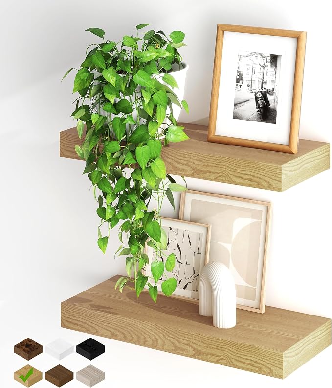 Fun Memories Floating Shelves for Wall, 20Inch Floating Shelves Set of 2 by FunMemories