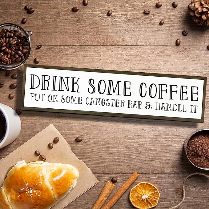 Funny Coffees Decor, Modern Farmhouse Table Shelf Decoration, Sarcastic Humor - Image 4