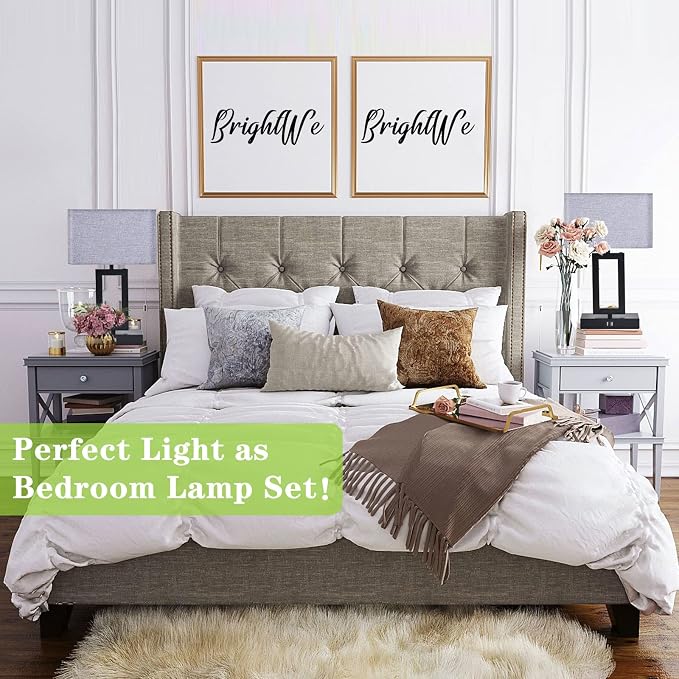 Touch Control Bedside Lamps for Bedrooms Set of 2 Table Lamps for Nightstand - Image 5