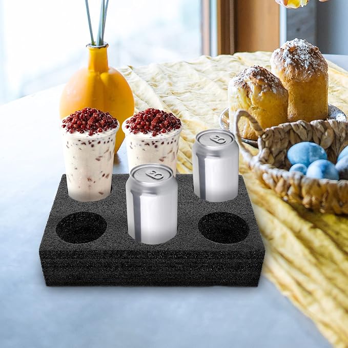 UPKOCH 2pcs Coffee Cup Holder Tray Multi Beverage Carrier - Image 8