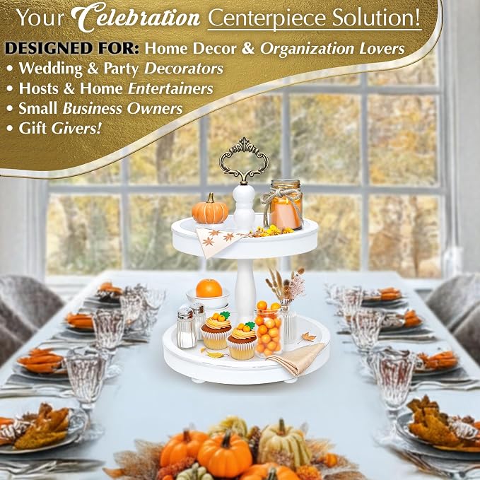2 Tiered Tray Stand - Image 6