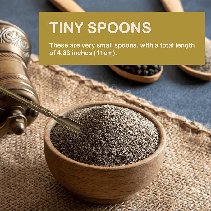 6 Pack Tiny Small Mini Spoons 4.3 Inches Metal Medicine Shovel Spices Powder - Image 5