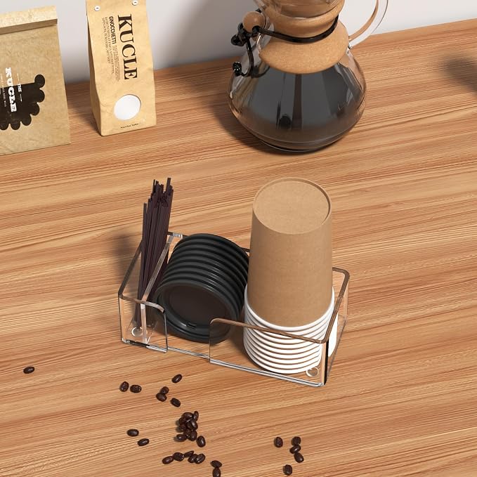Coffee Bar Accessories and Organizer, Disposable Cup Holder - Image 2