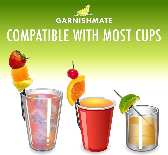 Garnishmate PACK OF 100 Clip On Garnish Holder Pick Cocktail Accessory - Image 3
