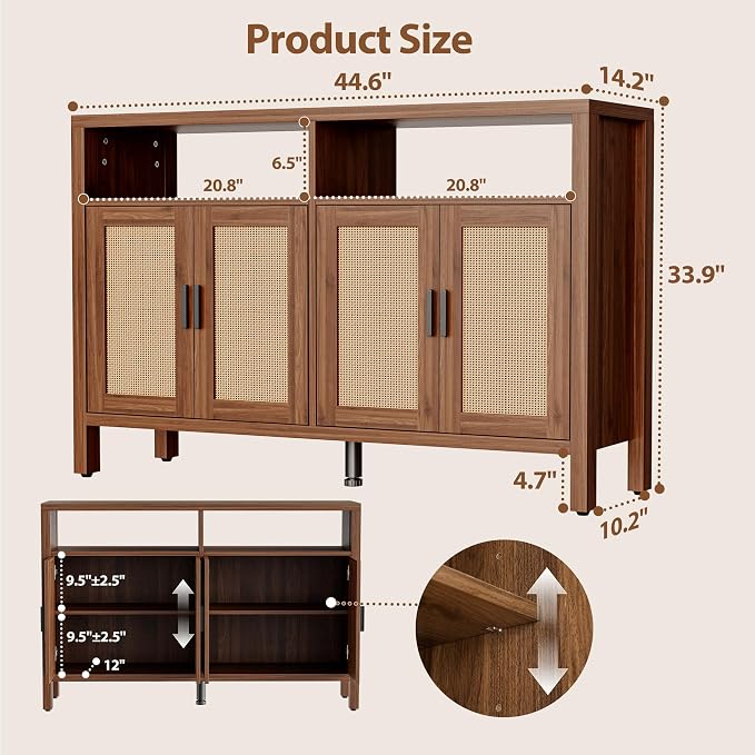Mericonia Rattan Buffet Cabinet - Image 2