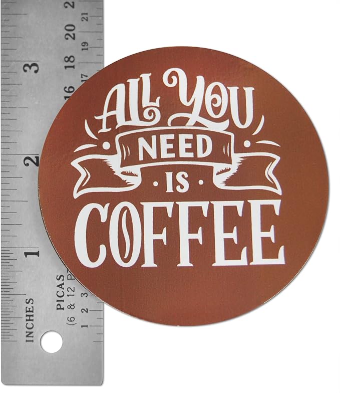 Novel Merk Coffee Word Art Vinyl Stickers - Image 4