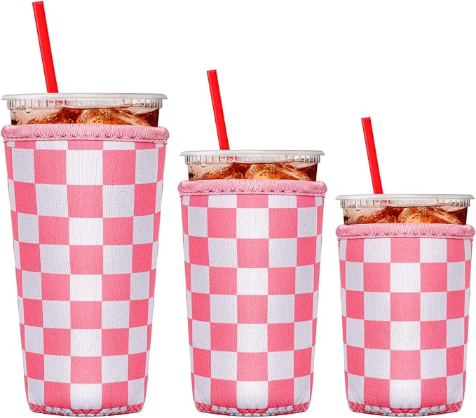3 Pack Reusable Insulated Iced Coffee Cup Sleeve Beverage Holder by Unknown