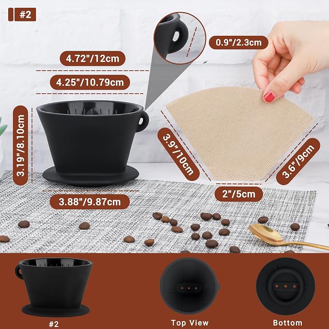 Segarty Pour Over Coffee Maker Set, Portable Travel Hand Drip Brewer Kit - Image 2