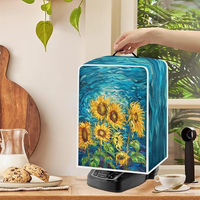Sunflower Painting Coffee Maker Cover Dust Covers - Image 4