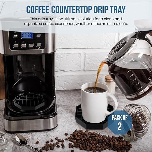 OCS Parts 4-Inch Coffee Countertop Drip Tray | 2-Pack | Spill Preventer Octagon - Image 6