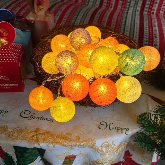 Gardeningwill 3M/10Ft 30 Mixed Color Ball LED Xmas Wedding Battery Operated - Image 4