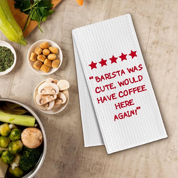 Barista Coffee Kitchen Towels, Coffee Bar Lover Gifts - Image 3
