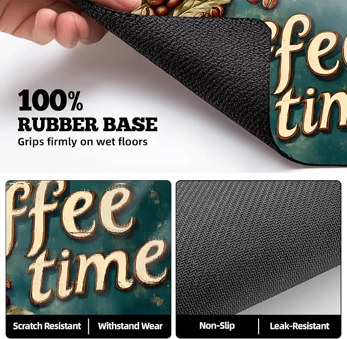 NYZE Coffee Mat Absorbent Non Slip Dish Drying Mat - Image 5