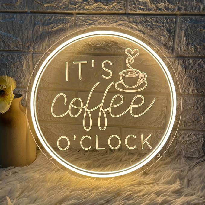 Coffee Neon Sign for Coffee Bar for Wall Decor Beer Bar Shop Club Restaurant by Letourlivesbefullofloveandcolor