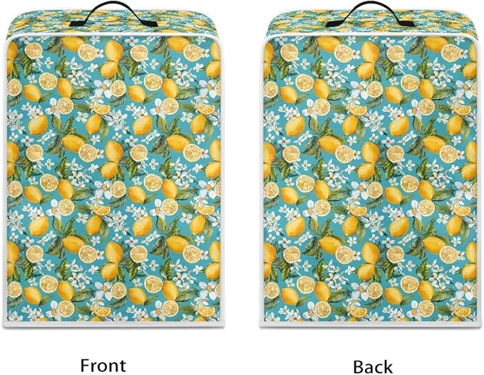 Lemon Print Coffee Maker Dust Cover Theme Appliance - Image 2