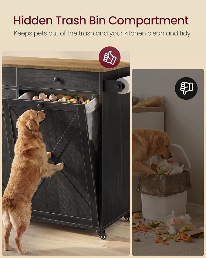 VASAGLE Mobile Kitchen Island - Image 4