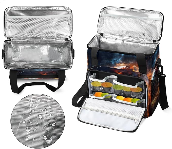 Football Rugby Sports Coffee Maker Carring Bag, Large Insulated Storage - Image 3