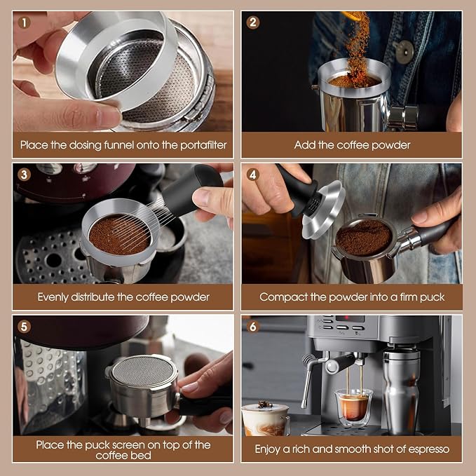Reoszeank 58mm Espresso Accessories Kit, Spring Loaded Calibrated Tamper - Image 5