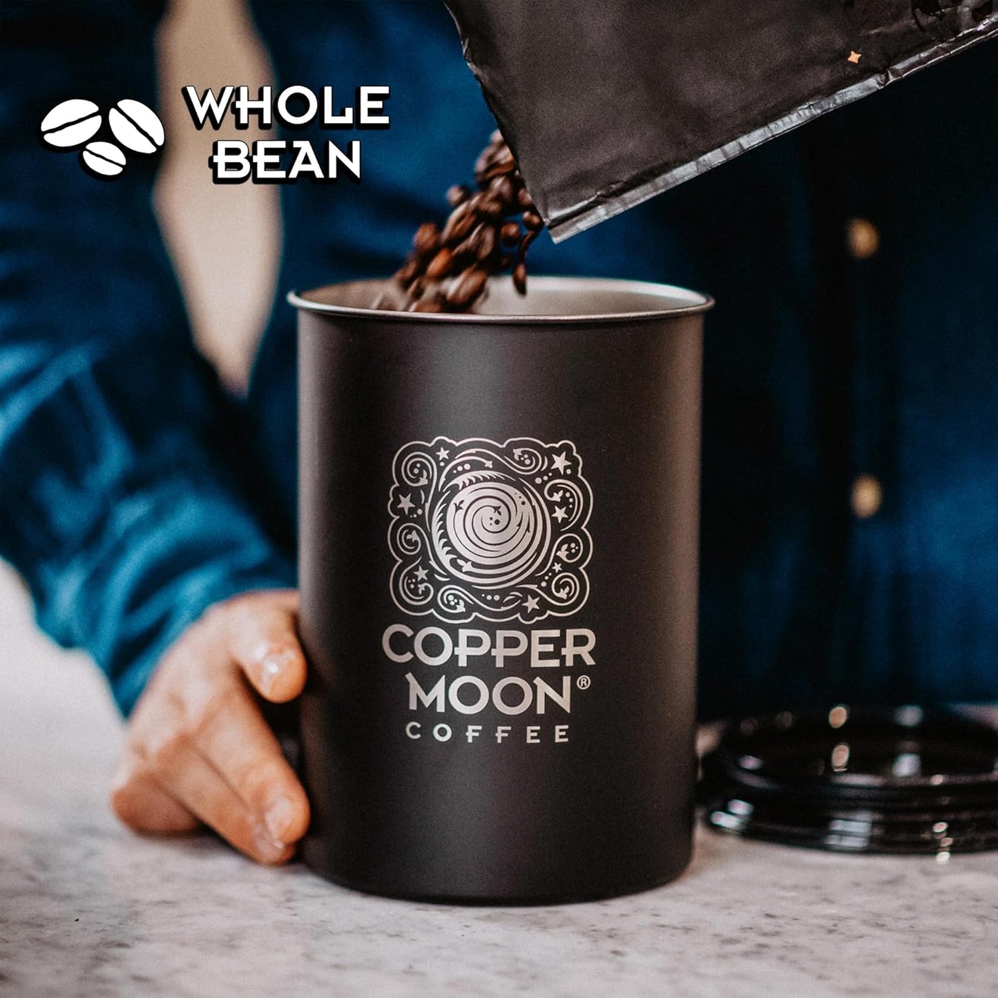 Copper Moon Medium Roast Whole Bean Coffee, Hazelnut & Cream Blend, 5 Lb