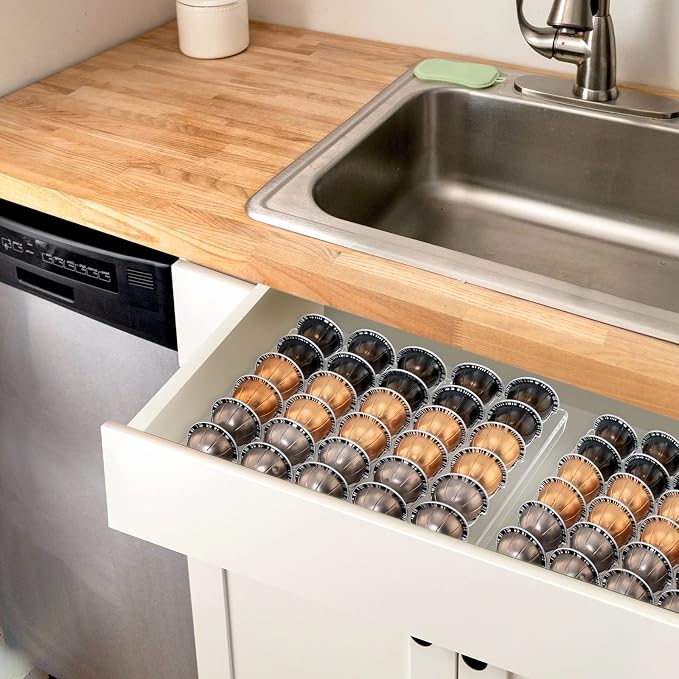 SUMERFLOS Coffee Capsule Storage Tray, Drawer Insert Organizer Holds 30 Pods - Image 5