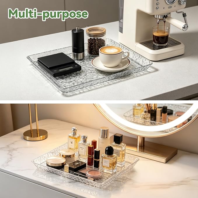 Clear Serving Trays for Party 2 Pack, 15x11 Acrylic Food Platters | 2 pack - Image 5