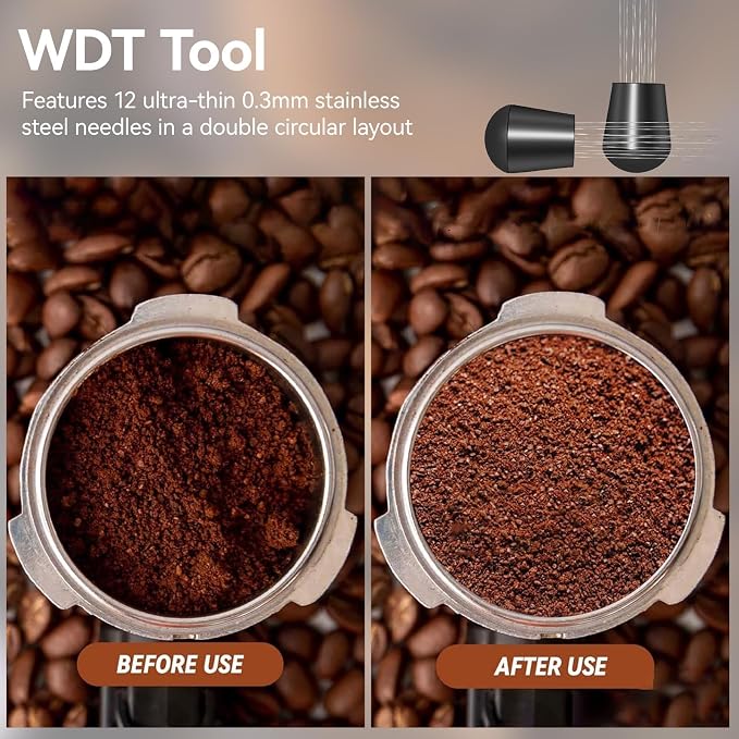53mm Espresso Accessories Kit, 2-in-1 Distributor & Tamper, Tamper Mat - Image 3