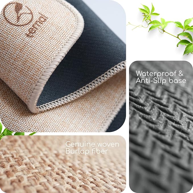 Ternal Harvest Burlap Coffee Bar Mats – Runner 3x18in Drying Mat - Image 4