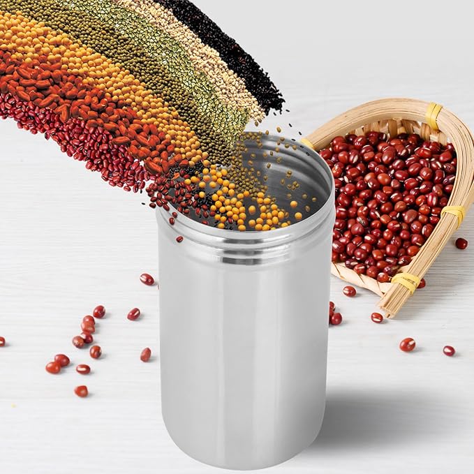 Air Tight Coffee Grounds Container, 304 Stainless Steel Sealed Coffee Bean by Unknown
