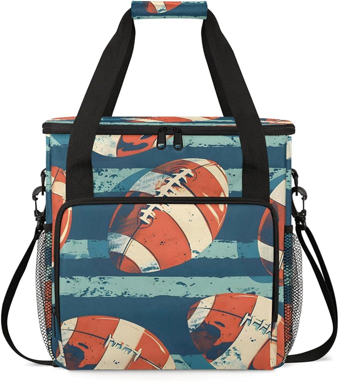 American Football Coffee Maker Carring Bag, Large Insulated Storage Organizer by Home