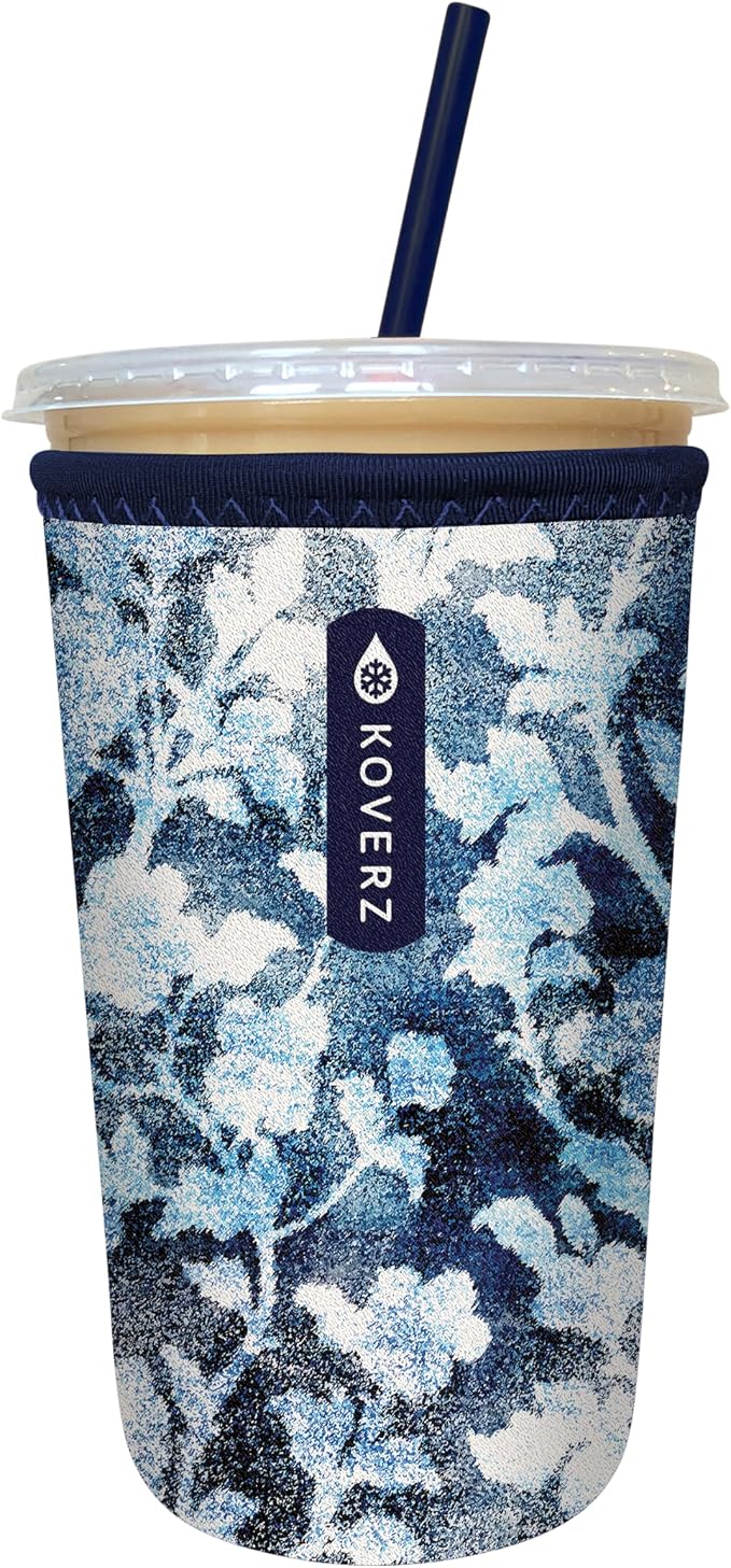 Iced Coffee Sleeve, Insulated Neoprene Cup Sleeve, Fits a 24 Oz. Coffee Cup by Koverz