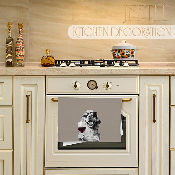 Golden Retriever Decor Kitchen Towels, Bar Towels - Image 3