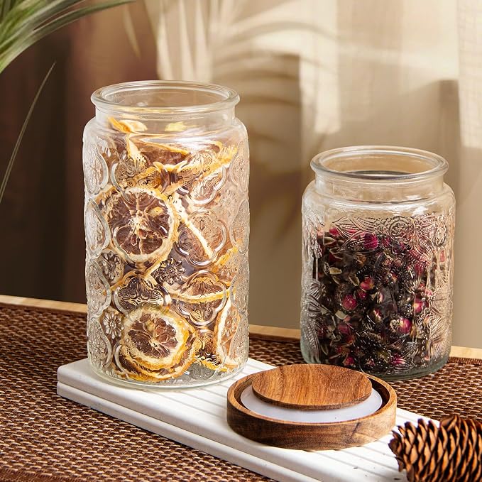 32Oz Glass Jar with Lid, Candy jar, Cute jar, Vintage Glass Storage Jar - Image 5