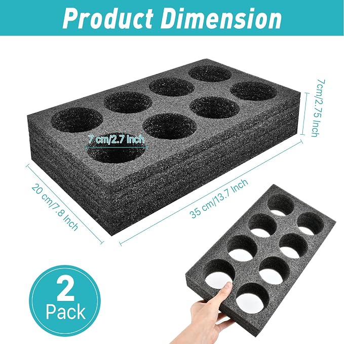 2Pcs Takeout Cup Holders Foam, 8 Cups Foam Takeout Coffee Drink Carrier Trays - Image 2