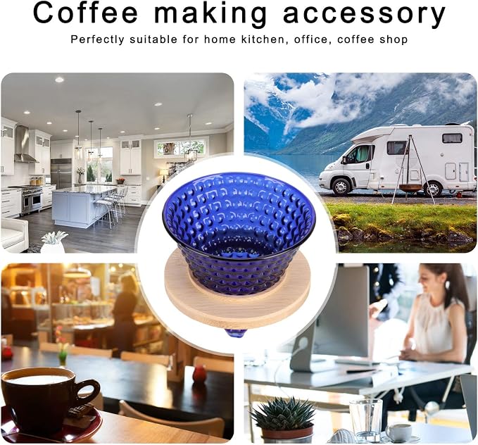 Pour Over Coffee Dripper Coffee Funnel, Coffee Filter Cone Cone Glass Pour Over - Image 4