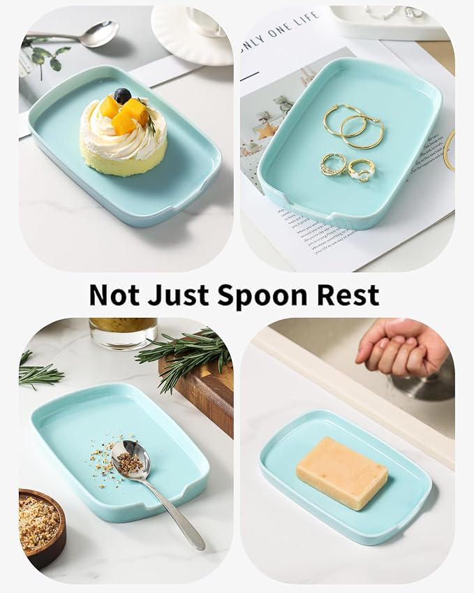 ABRUTY Spoon Rest for Stove Top, Ceramic Spoon Holder for Counter, Modern - Image 5