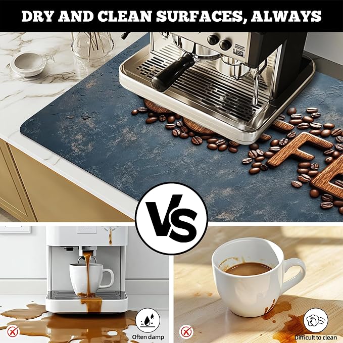 Dish Drying Mat Large Coffee Mat Absorbent Drying Mat - Image 4
