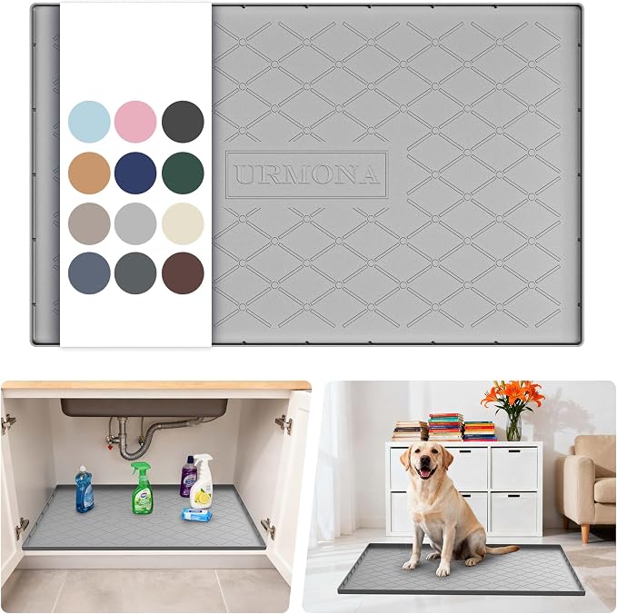 URMONA Under Sink Mat for Kitchen Waterproof, Cabinet Sink Protector Under Sink by URMONA