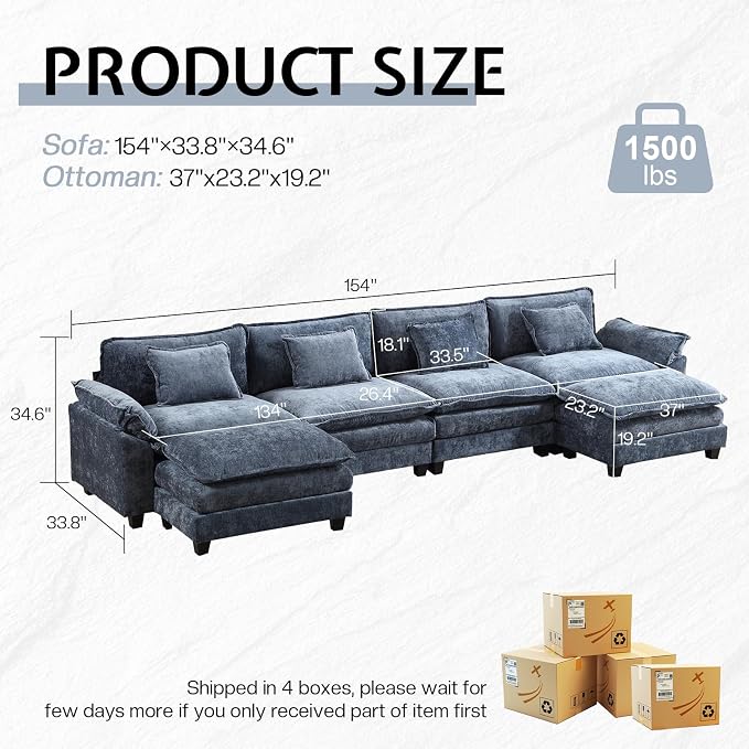 Modular Sectional Sofa, Cloud Couch - Image 2