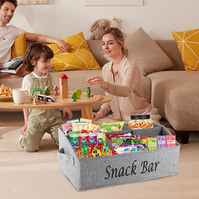 Snack Organizer for Countertop, Fabric Snack Container - Image 3