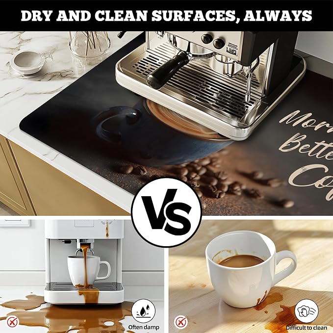 Dish Drying Mat Large Coffee Mat Absorbent Drying Mat - Image 3