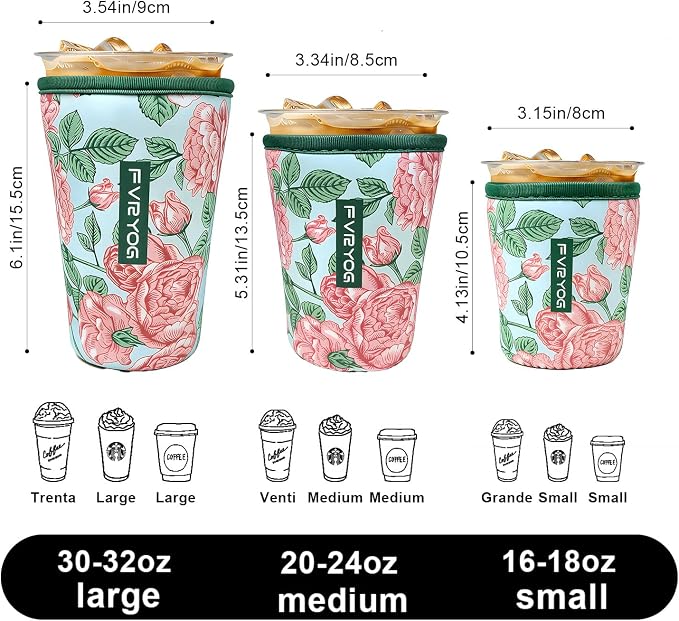 Reusable Insulated Neoprene Iced Coffee Sleeves - Image 7